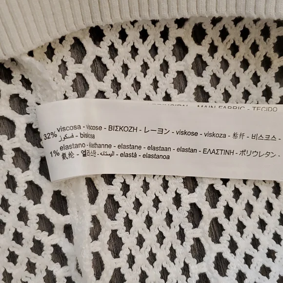 Zara White Crochet Vest size Medium - Picture 8 of 10